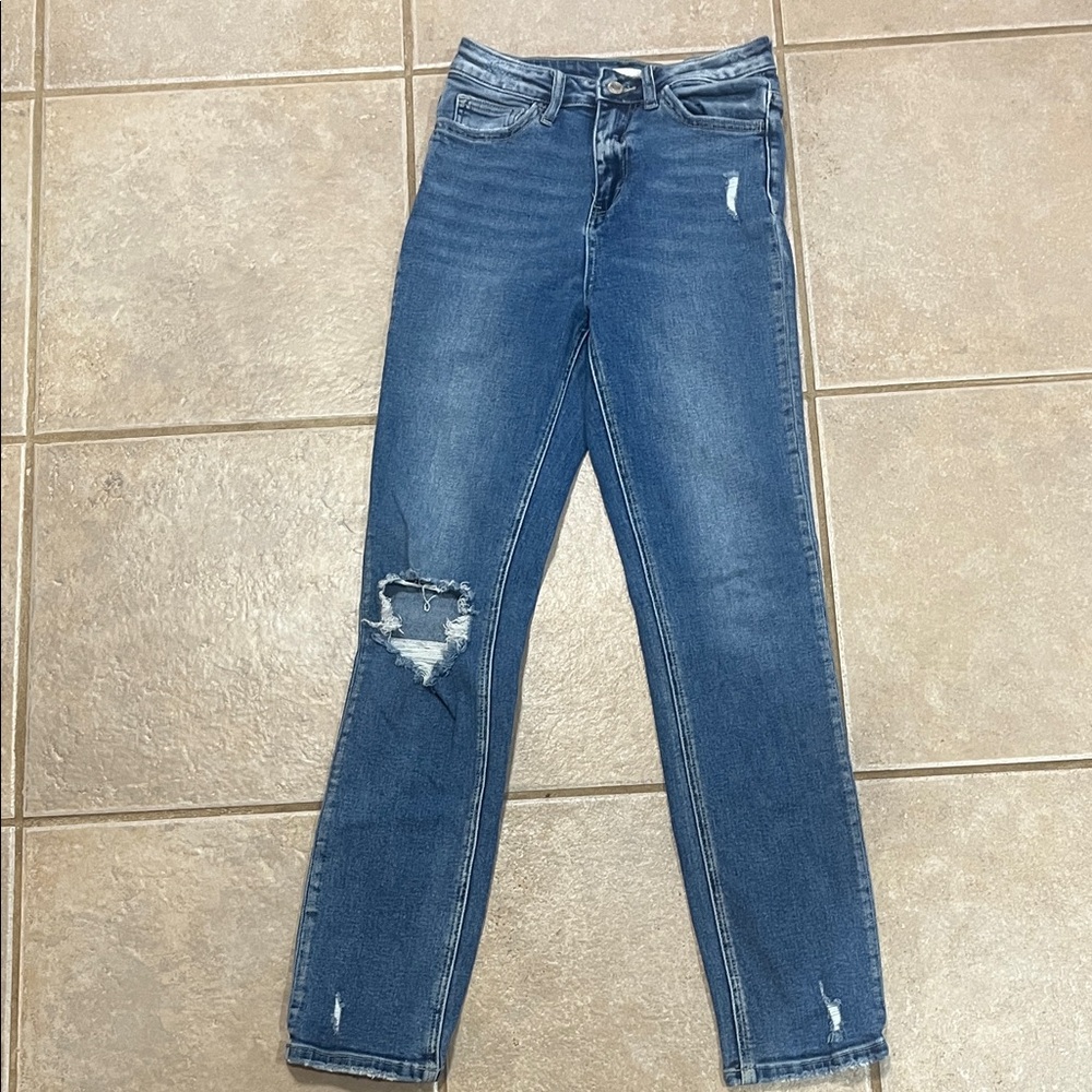 Altar’d State Vervet Blue Distressed Women's Jeans